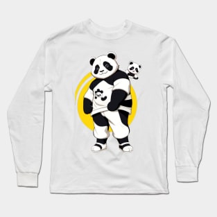 Funny and cute panda Long Sleeve T-Shirt